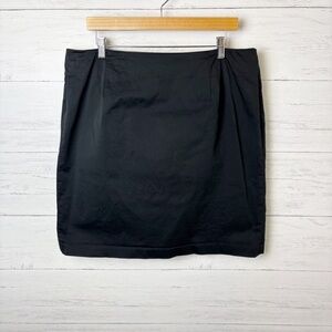 Contemporaine Simons Knee Length Pencil Skirt Black 14 - Stretch Cotton Lined